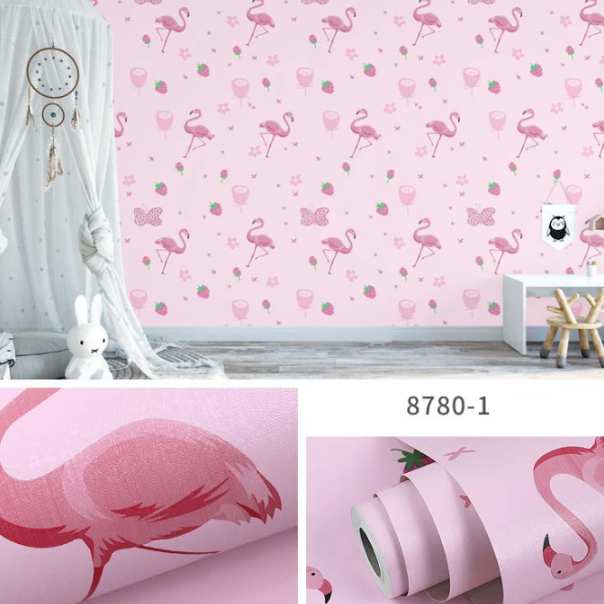 Combo 10 mét giấy dán tường, decal dán tường trang trí nhà cửa HẠC HỒNG MỚI khổ 45cm