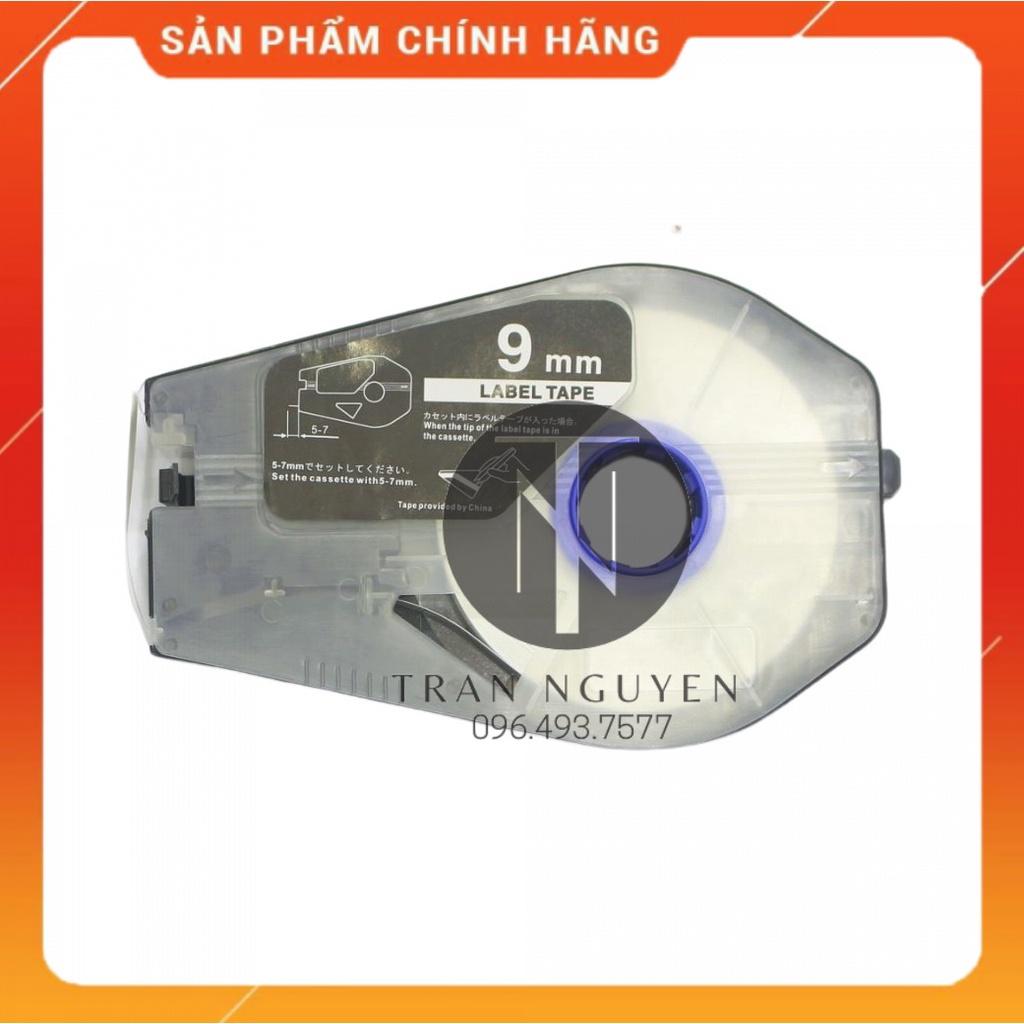 [Combo 5 cuộn] Nhãn in Canon PT-1109w - Đen nền trắng - 9mm x 30m - Hàng nhập khẩu