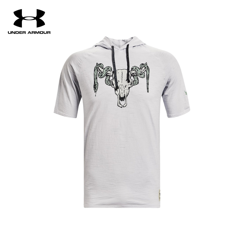 Áo khoác hoodie tay ngắn thể thao có nón nam Under Armour Project Rock Cc Ss - 1361719-014