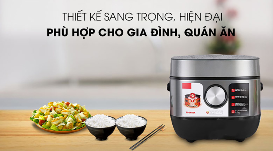 Nồi Cơm Cao Tần Toshiba RC-18IP1PV - Hàng Chính Hãng