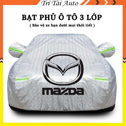 Bạt Phủ Xe Ô Tô Mazda 2, Mazda 3, Mazda 6, CX5, CX8, CX9, BT50, Chất Liệu Bạt Tráng Nhôm 3 lớp