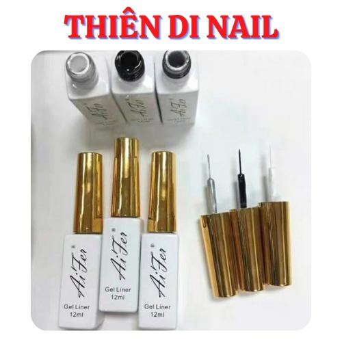 Cọ nét Aifen - Cọ vẽ nét mảnh nhất - chổi dài - chai 12ml, gel vẽ nét Thiên Di Nail