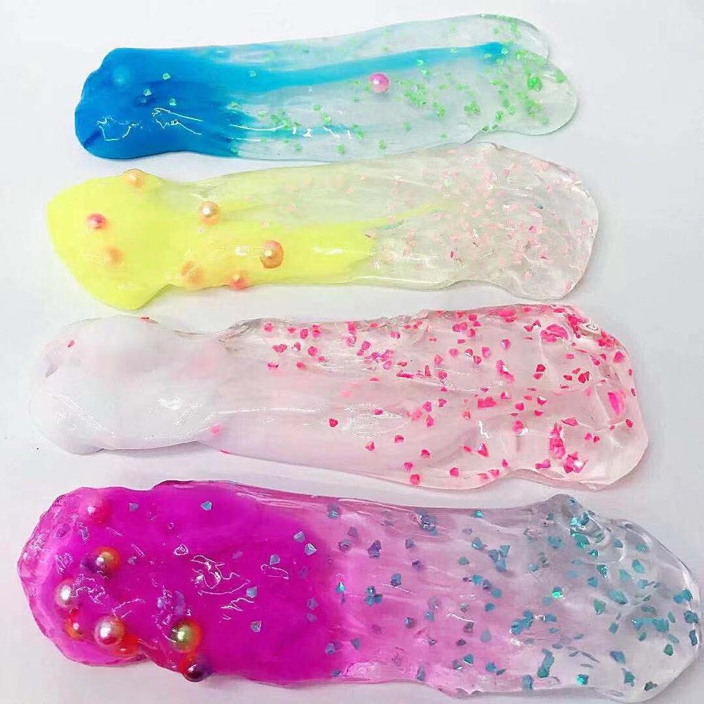 Slime lọ lục giác kim tuyến giấy Đồ chơi hũ slam chất nhầy ma thuật squishy cực đẹp