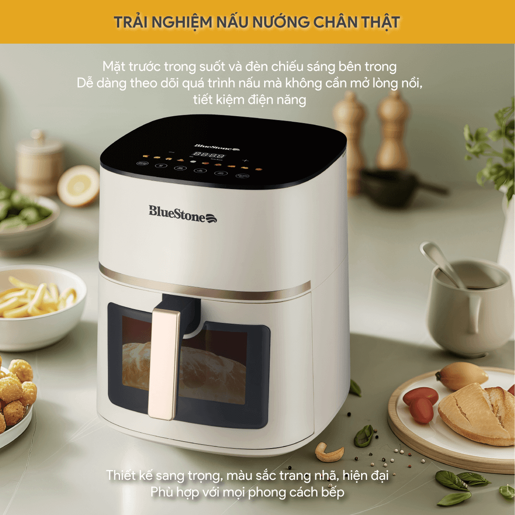 Nồi Chiên Không Dầu BlueStone AFB-5857 7 Lít 1800W - Hàng chính hãng