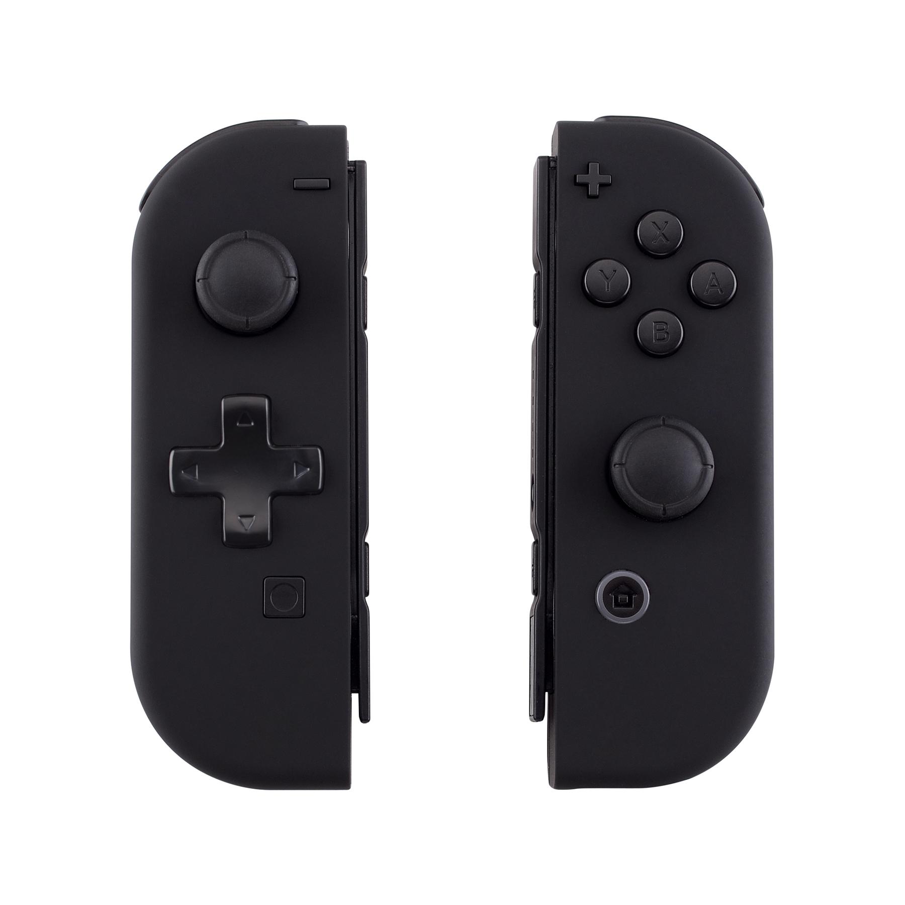 Vỏ bộ điều khiển màu đen cảm ứng mềm eXtremeRate với đầy đủ các nút cho NS Switch JoyCon