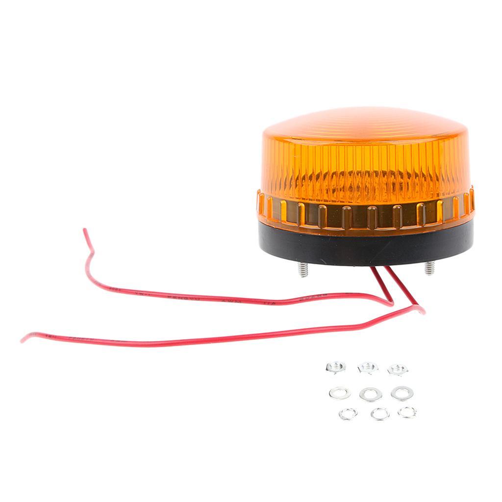 2x LED Beacon Amber Flashing Strobe Signal Warning Light Lamp