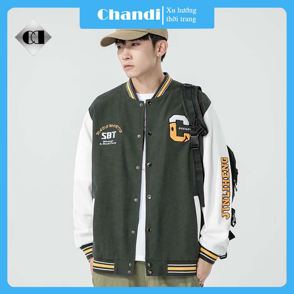 Áo khoác bomber nam chất kaki 2 lớp xịn xò Thương Hiệu Chandi mẫu mới theo xu hướng thời trang Trend KK78