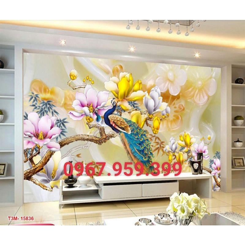 Tranh dán tường 3D trang trí phòng khách