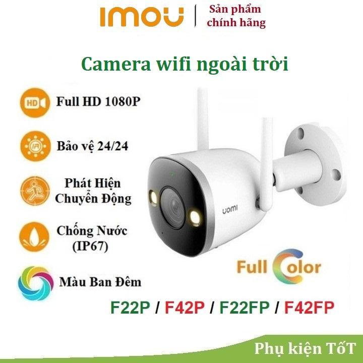 Camera WiFi ngoài trời imou F42FP 4MP,Tích hợp Micro, Full màu ban đêm, Đèn cảnh báo - Hàng chính hãng