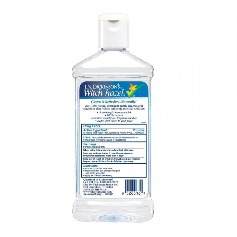 Nước hoa hồng T.N. DICKINSON'S Witch Hazel Astringent 473ml (Dành cho da kích ứng, da nhạy cảm)