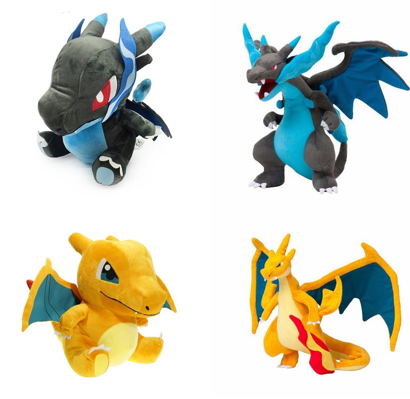 Gấu Bông Pokemon Rồng Lửa Mega Charizard Xy (18cm---40cm) Hàng Chính Hãng Pokemon Cao Cấp (Tặng Kèm 1 Móc Khoá Da Pu Đính Đá Như Hình)