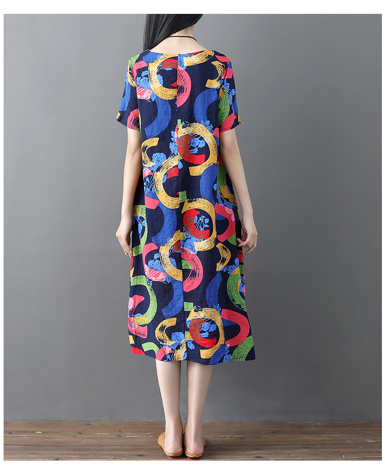 Đầm linen dáng Suông Dài, Váy thiết kế xẻ tà 2 túi sang chảnh Haint Boutique Da179