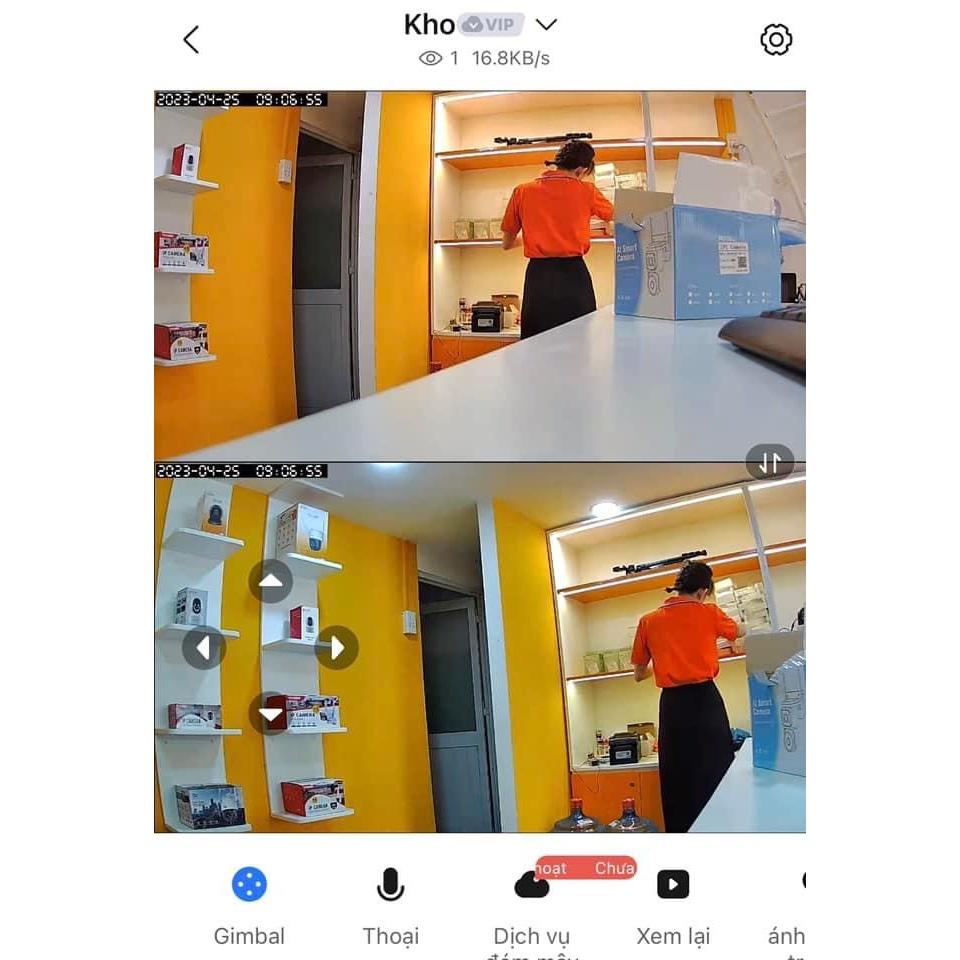Camera Ngoài trời Có đèn báo PTZ YooSee 6.0Mpx 1 mắt cố định và 1 mắt quay 360 độ - Góc Rộng - Siêu Nét có Tiếng Việt - Hàng chính hãng