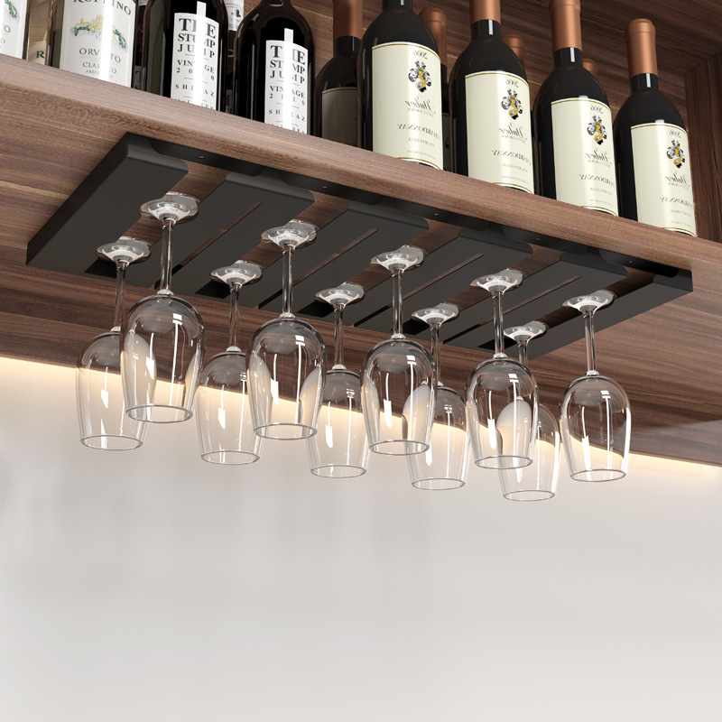 Giá Treo Ly Rượu Quầy Bar 4-8 Ly Chất Liệu Kim Loại Cao Cấp - Hàng Nhập Khẩu