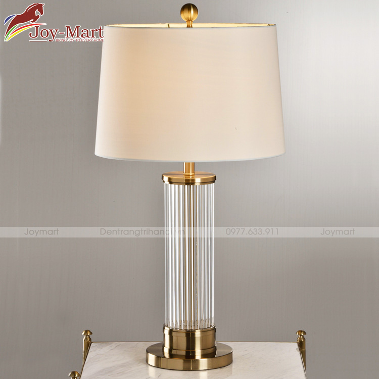 Đèn Bàn Phòng Ngủ Thân Pha Lê Chao Vải MB4228 Đèn Để Bàn Trang Trí Phòng Khách Thiết Kế Sang Trọng Hiện Đại