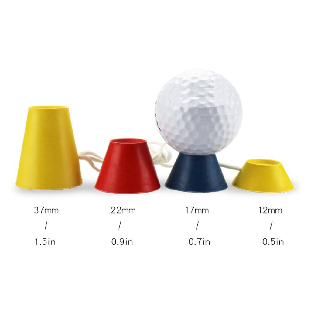 10x Set of 4 Golf Rubber Tees Winter Tees Multicolored