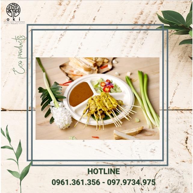 Đĩa bã mía 3 ngăn - 10 in - 261mm - Tiện lơi, thân thiện với môi trường