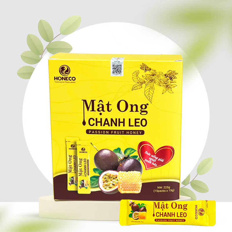 Mật ong chanh leo Honeco 15 gói x 15g