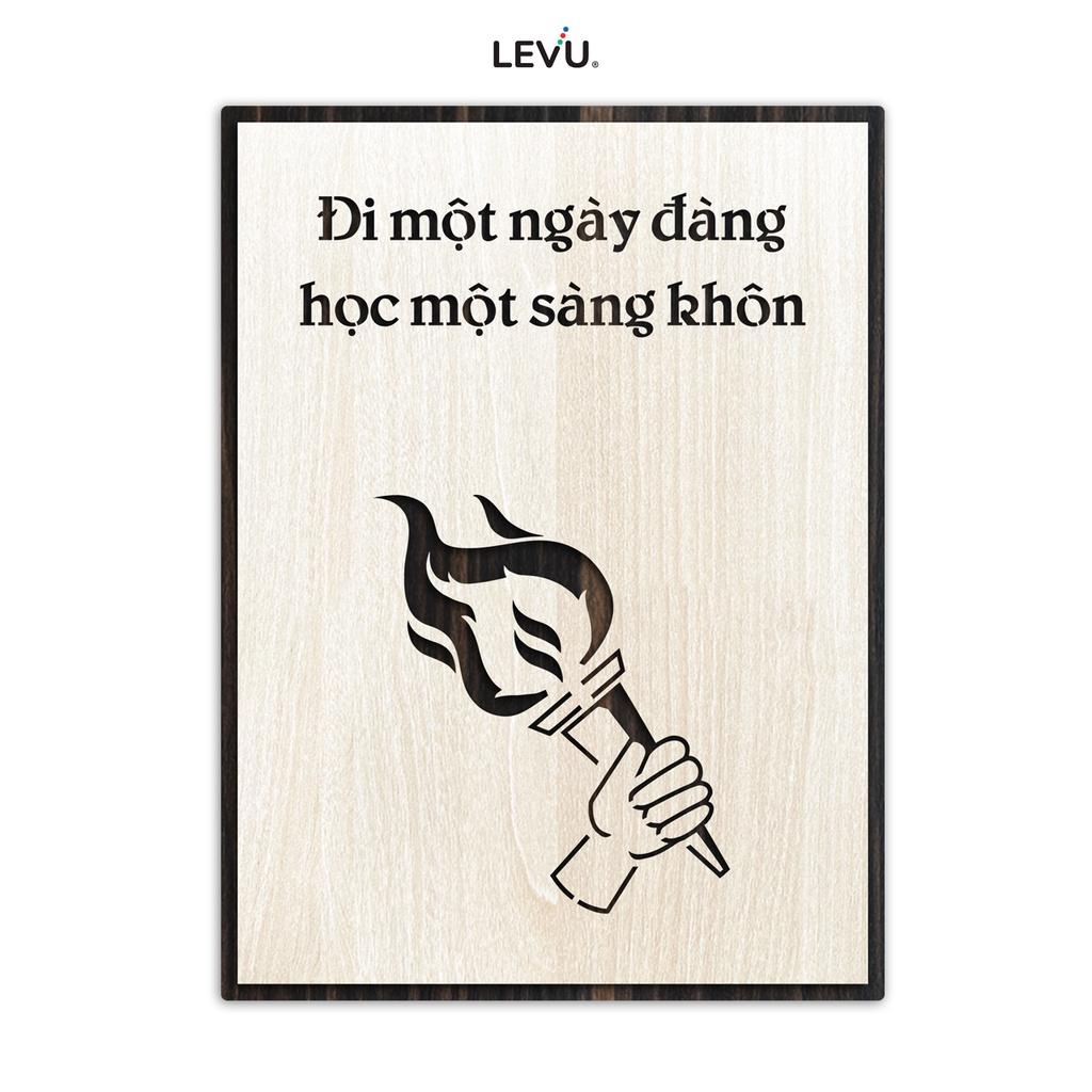 Tranh treo phòng học LEVU LV075 "Đi một ngày đàng học một sàng khôn"