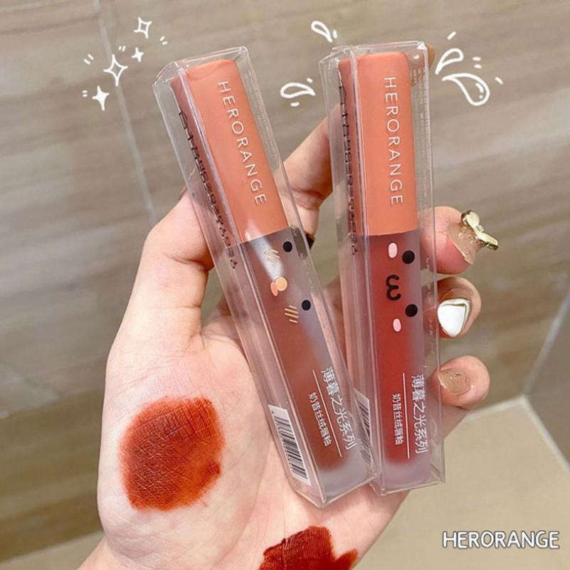 Son kem lì Herorange Velvet Lip Glaze Air Matte 2.2g
