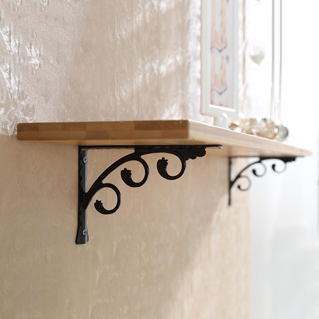 4x European Style L Shaped Wall Shelf Bracket Hanging Bracket