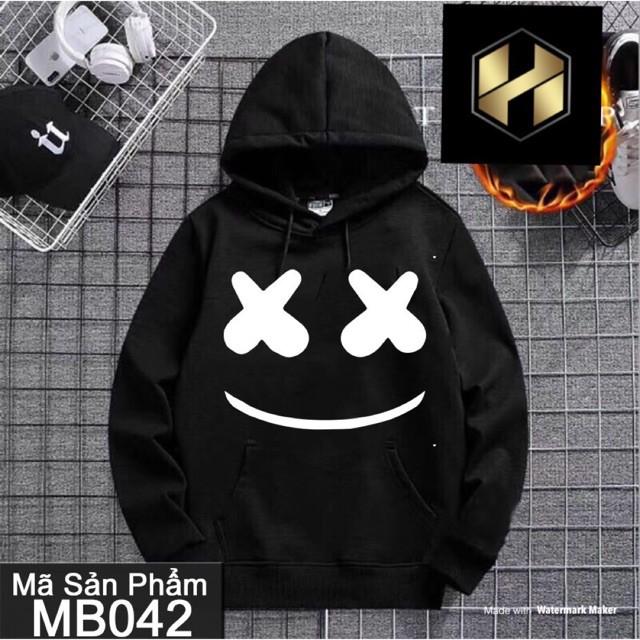 ( Best seller) Áo hoodie unisex mặt cười x có bigsize đên hơn 100kg