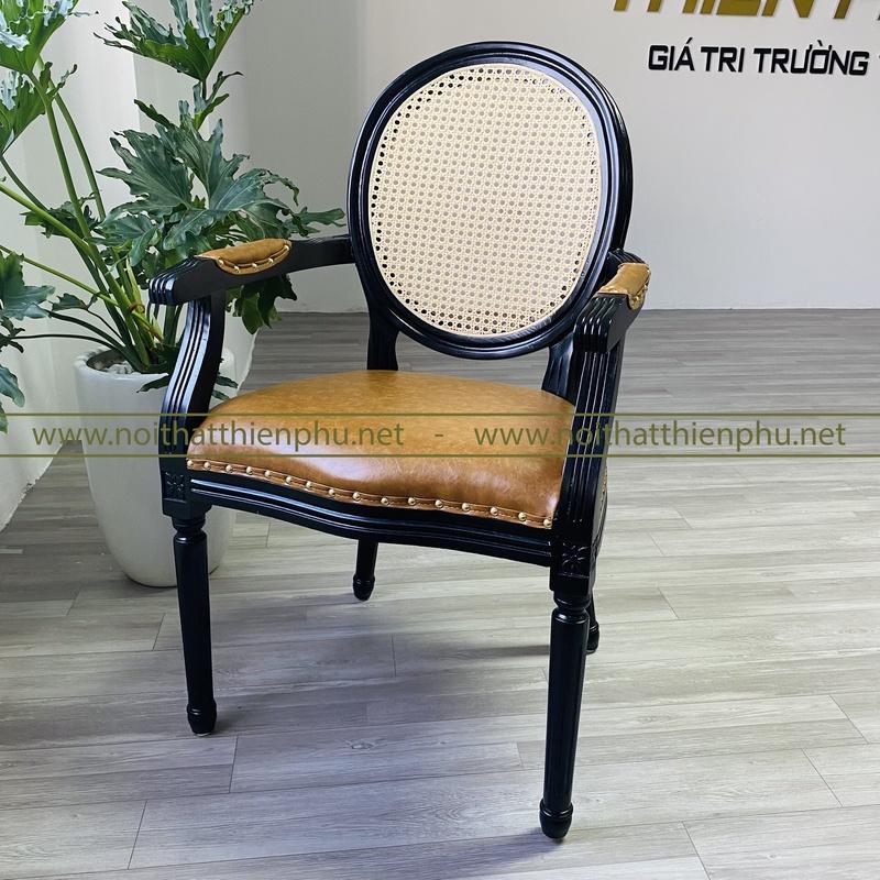 Bàn Ăn Luois 6 Ghế Tựa Mây Phong Cách Indochine