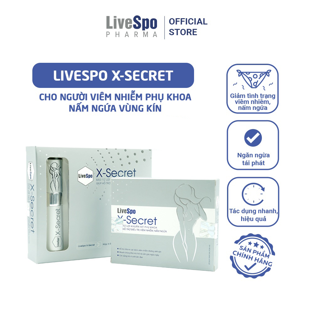 Dung dịch vệ sinh phụ nữ dạng xịt LiveSpo XSecret hỗ trợ khử mùi và cân bằng PH vùng kín