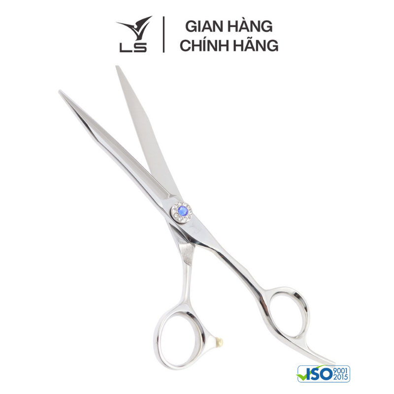 Kéo cắt tóc LS lưỡi thẳng quai offset vênh đỡ ngón cố định FA53/6.25