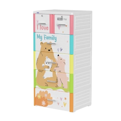 Tủ Nhựa Tabi - L Cao Cấp Size Lớn Mặt Ốp Mica Chính Hãng Nhựa Duy Tân - Đa Sắc - 5 Tầng