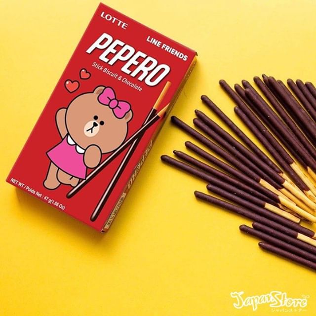 Combo 6 hộp Bánh que Lotte Pepero vị Chocolate 47gr (Phiên bản Line Friends)