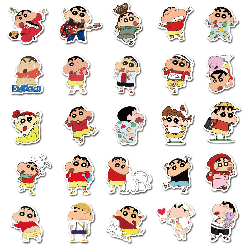 Sticker 50 miếng hình dán Shin Cậu bé chút chì