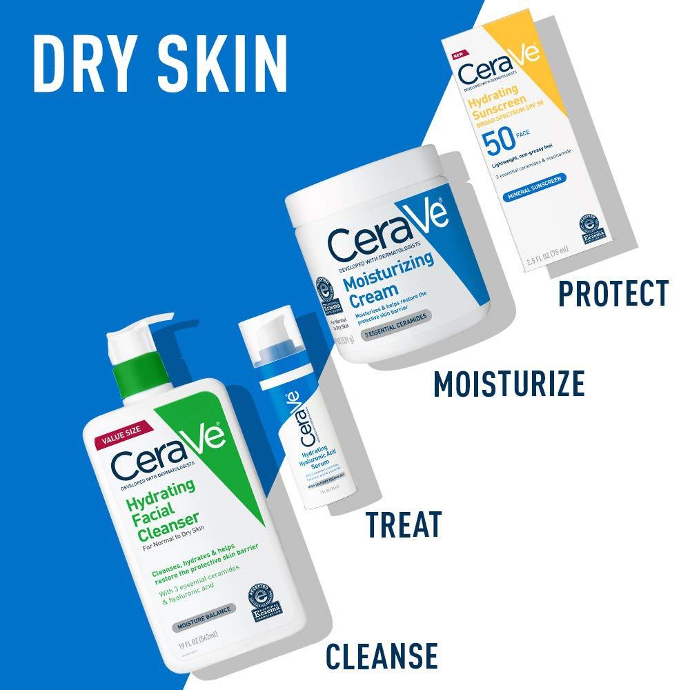 Kem dưỡng ẩm Cerave moisturizing cream cho da mặt và toàn thân , kem cấp ẩm Cerave, hàng chính hãng Mỹ luckily1702