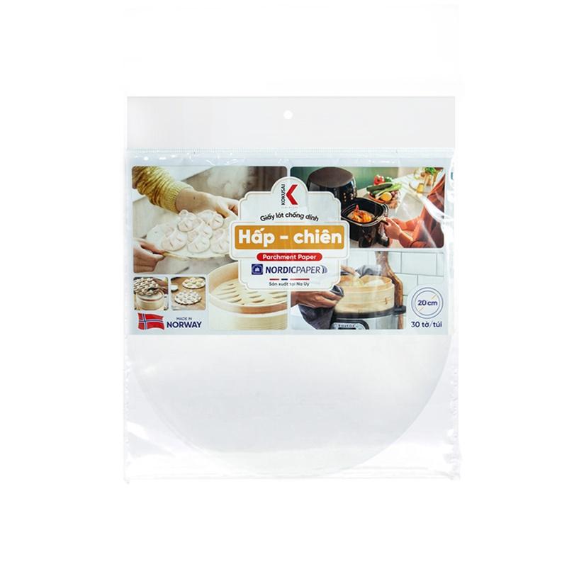 Giấy Lót Chống Dính Hấp Chiên Kokusai Không Lỗ 20 Cm - GCDD00002295 - Giấy nến làm bánh