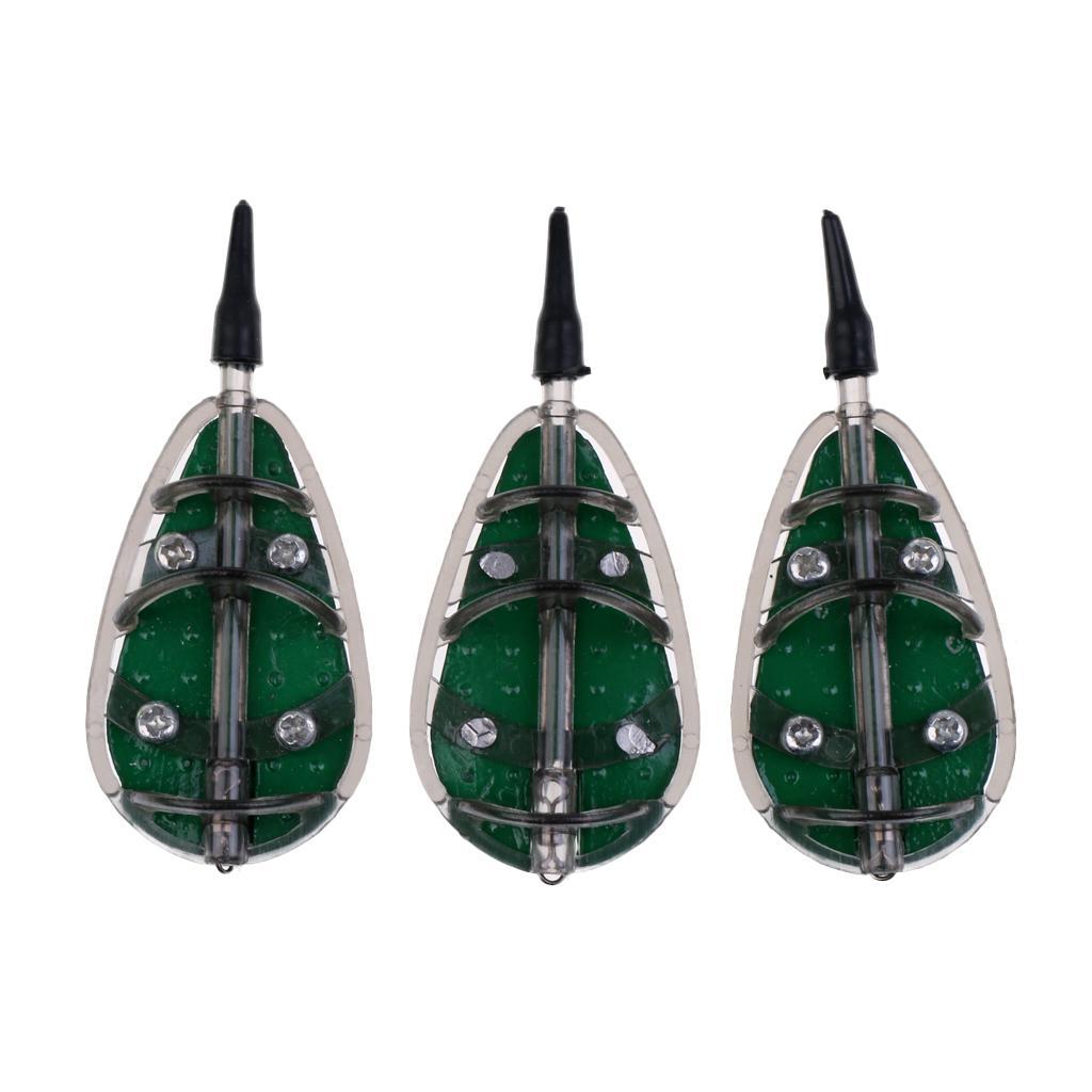 Inline Method Feeder Carp Fishing Bait Cage 30g 40g 50g Flat Feeder & Mould