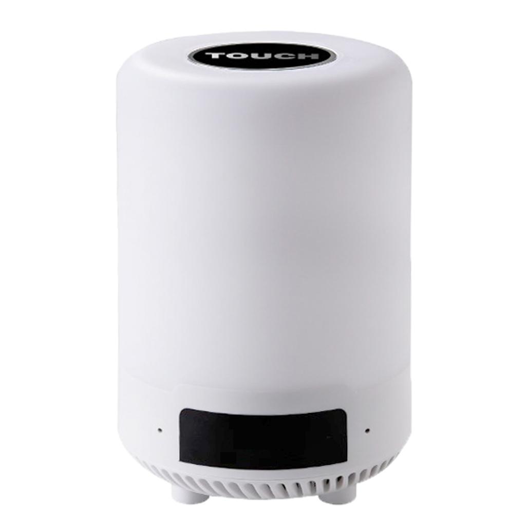 Wireless Colorful Night Light Lamp Bluetooth Speaker Alarm Clock Black