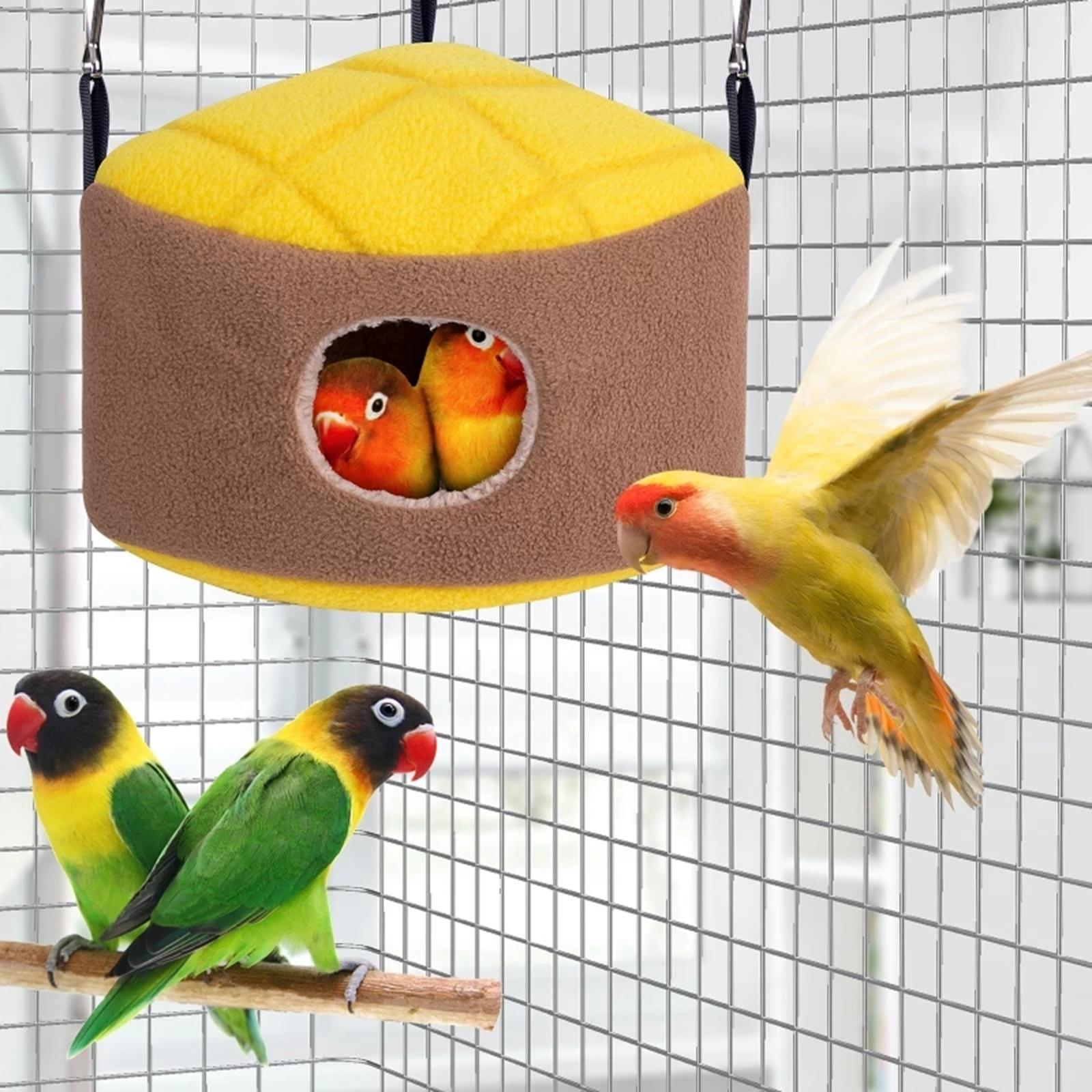 Sugar Glider Hammock Hanging Bed Fleece Soft Winter Warm Triangle Nest House for Rat, Parrot, Ferret, Hamster and Other Small Pet