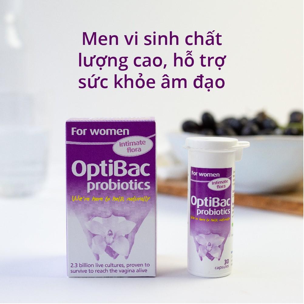 Men vi sinh OptiBac for Women ngăn ngừa viêm nhiễm vùng kín cho phụ nữ - Nhập khẩu UK