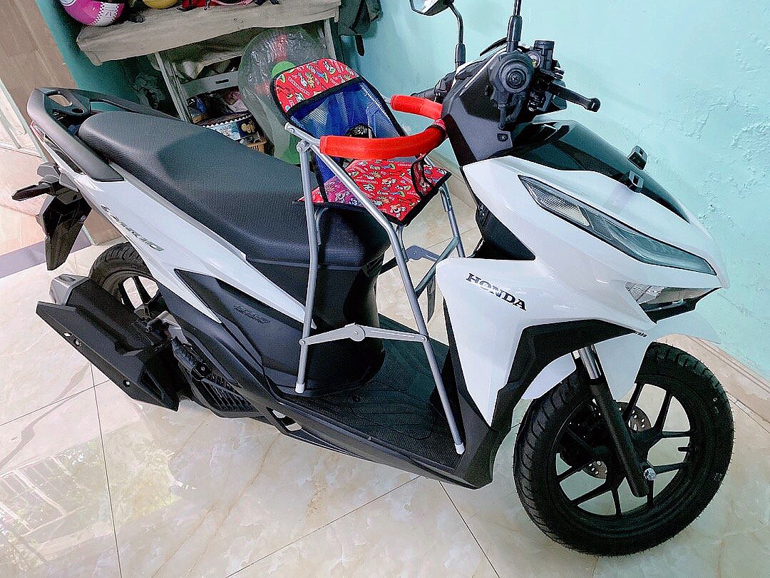 Ghế ngồi xe máy Vario cho bé , GHẾ GA XẾP SẮT SƠN TĨNH ĐIỆN