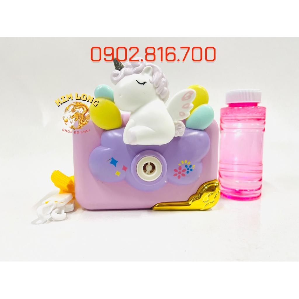 ĐỒ CHƠI MÁY CHỤP HÌNH THỔI XÀ BÔNG BONG BÓNG XÀ PHÒNG HÌNH NGỰA PONY VÀ PHI HÀNH GIA SỬ DỤNG PIN THỔI TỰ ĐỘNG
