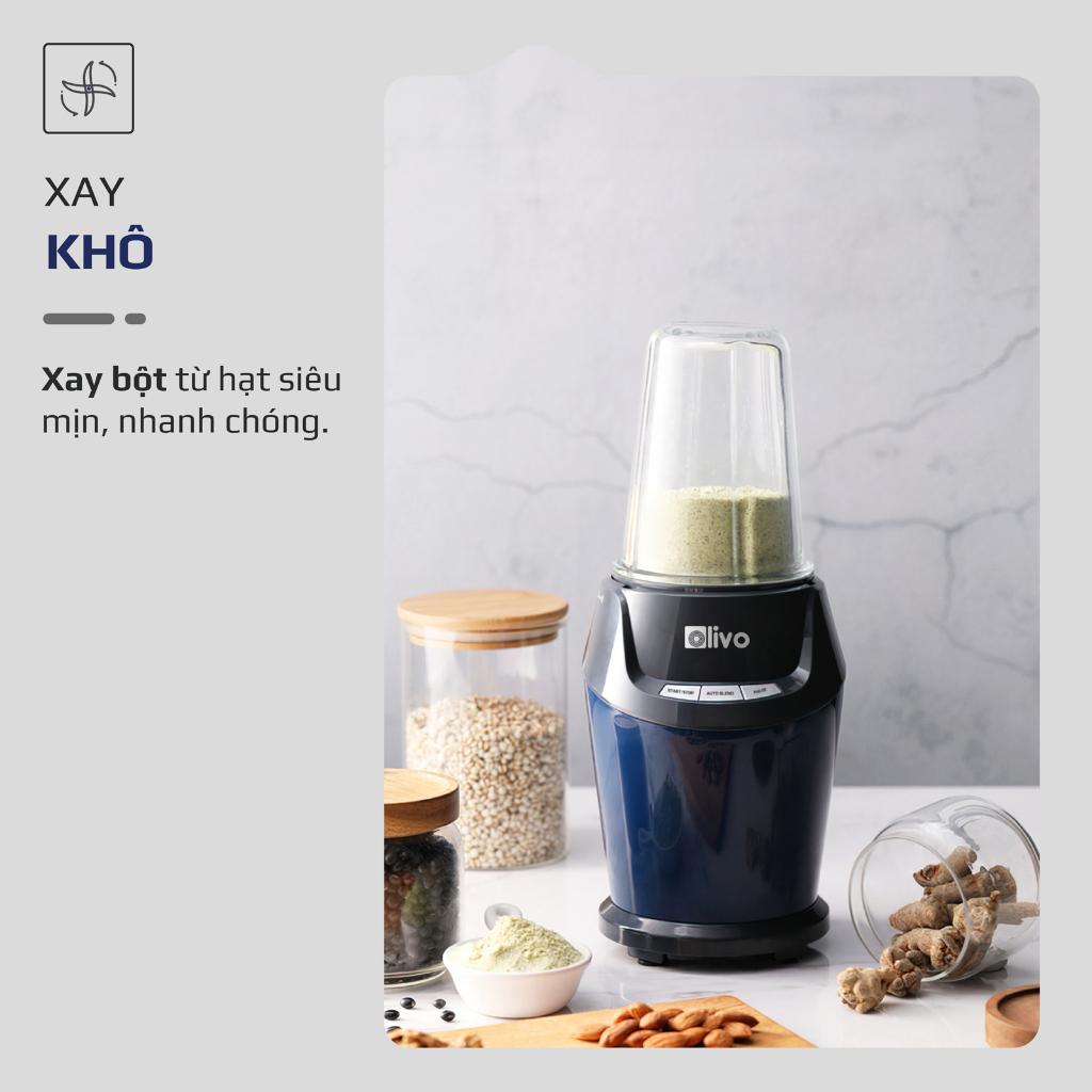 Máy Xay Sinh Tố OLIVO MB1000, Công Suất 1000W Kèm Ba Cốc Xay Linh Hoạt, Hàng chính hãng