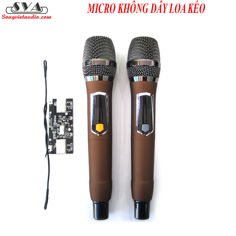 MICRO KHÔNG DÂY LOA KÉO 04RX - NÂU - CẶP