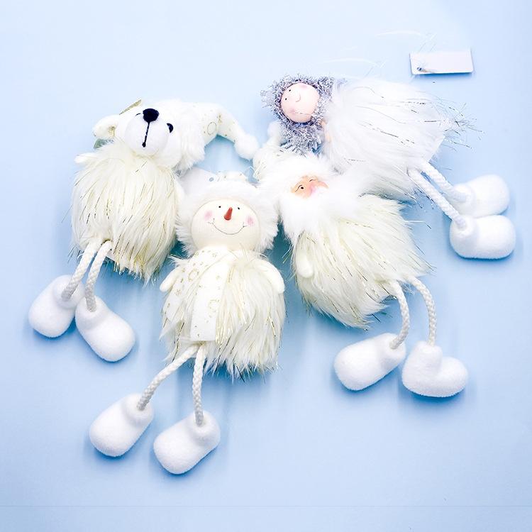 Búp bê đứng bằng vải lụa bạc dễ thương trang trí nhà cửa/ phòng khách/ phòng ngủ dịp Giáng Sinh/ năm mới