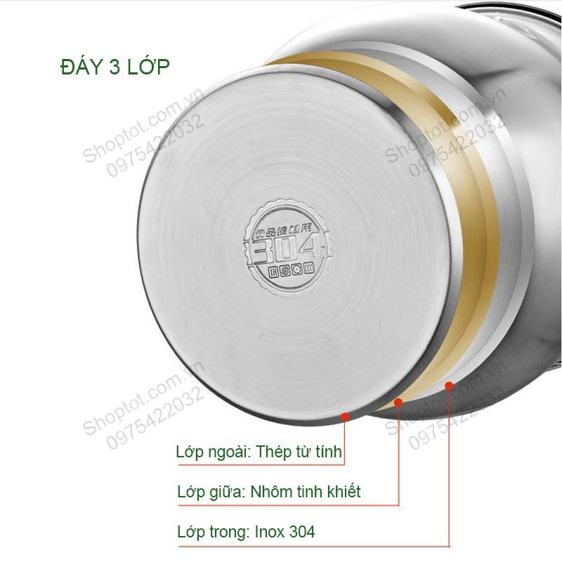 NỒI INOX 304 SÂU LÒNG NSLI304, CHUYÊN LUỘC GÀ, NẤU CHÁO, NẤU CANH