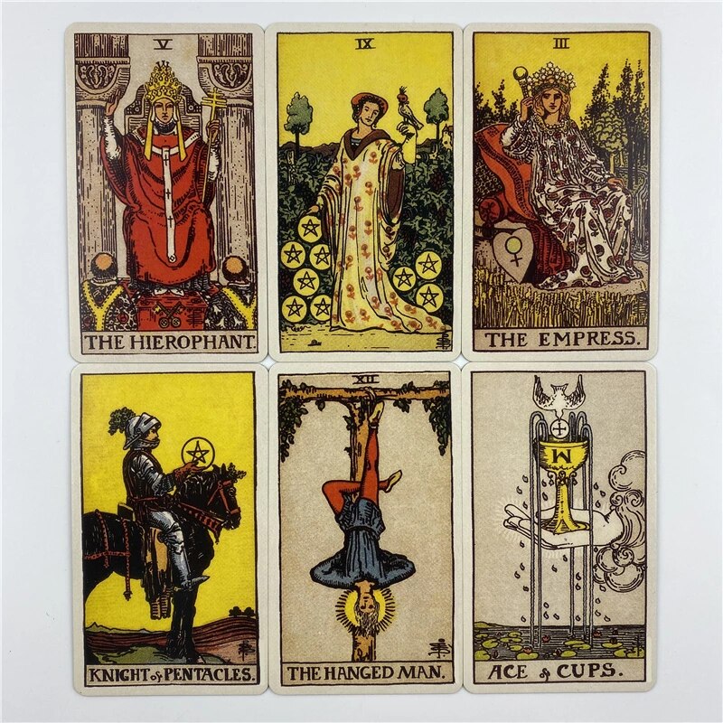 Bộ Bài Smith Waite Tarot Hộp Sắt 78 Thẻ Mạ Xanh