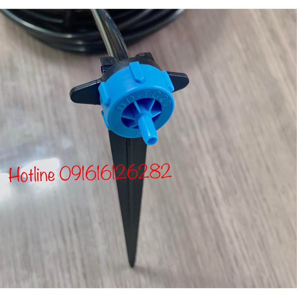 10 Béc nhỏ giọt bù áp kèm que cắm 2 lít - 4 lít - 8lit- 16lit