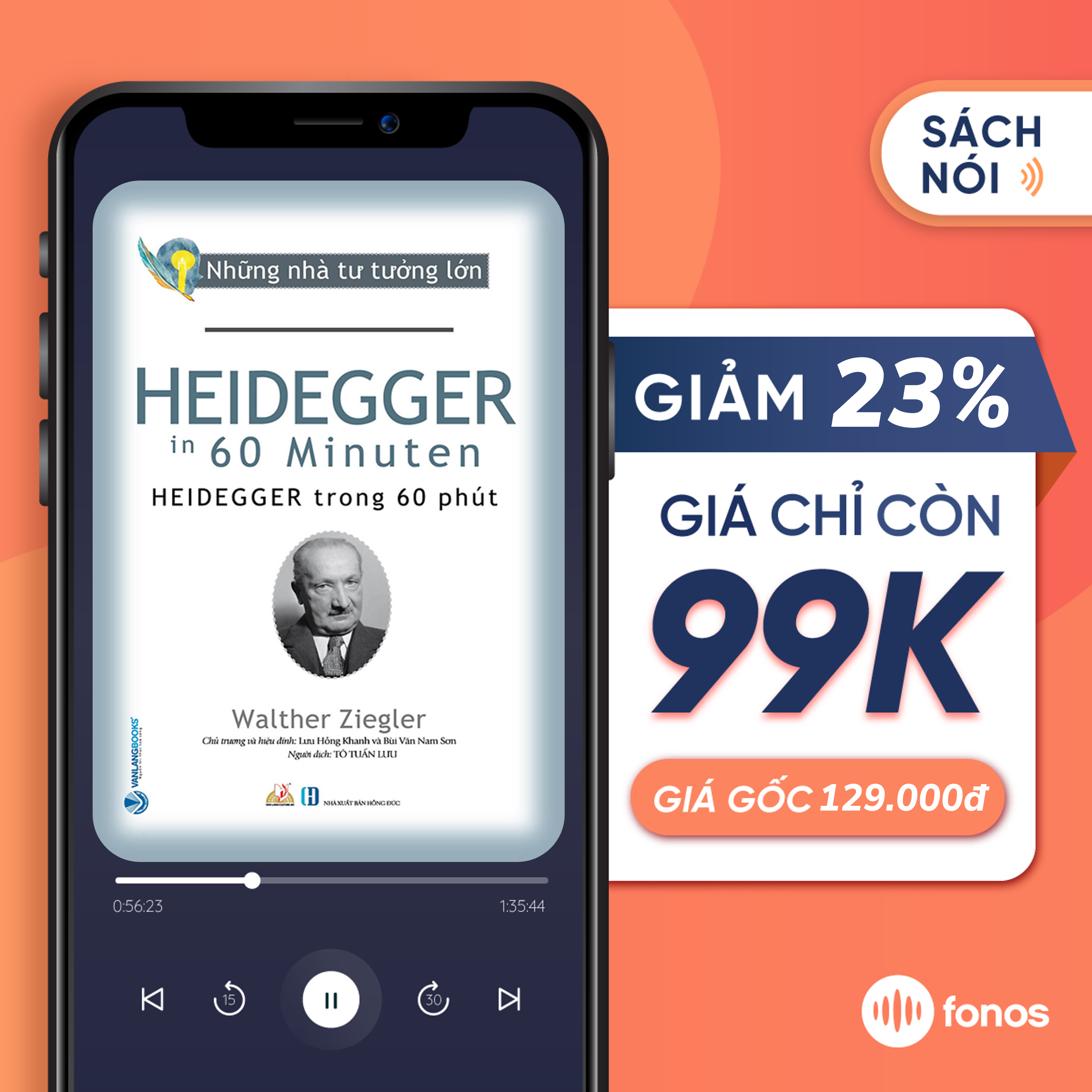 Hình ảnh Sách nói Fonos [E-voucher]: Những Nhà Tư Tưởng Lớn - Heidegger Trong 60 Phút