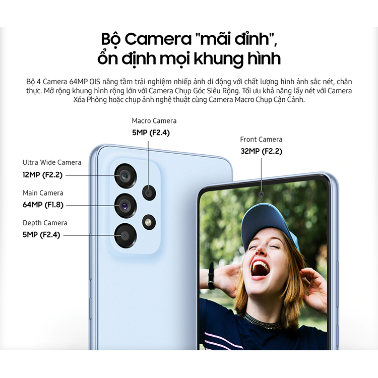 Điện thoại Samsung Galaxy A53 5G - Hàng chính hãng