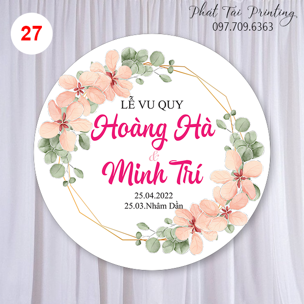 Bảng Backdrop trang trí đám cưới MS 27