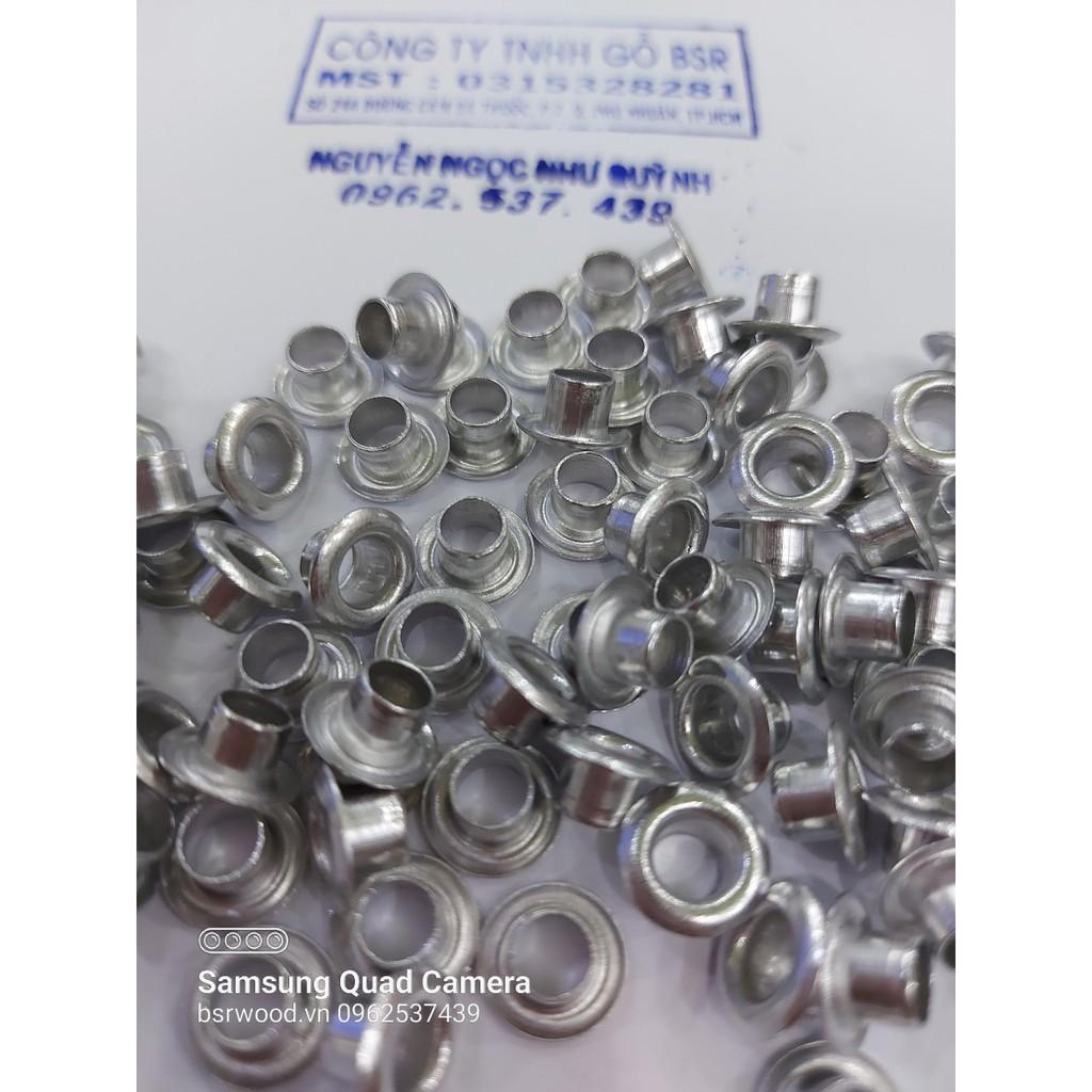 Khoen ore 5mm Khuy mắt cáo bấm giày bata, bấm túi giấy, bấm bao bì Bằng NHÔM Túi 100 cái Không long đền